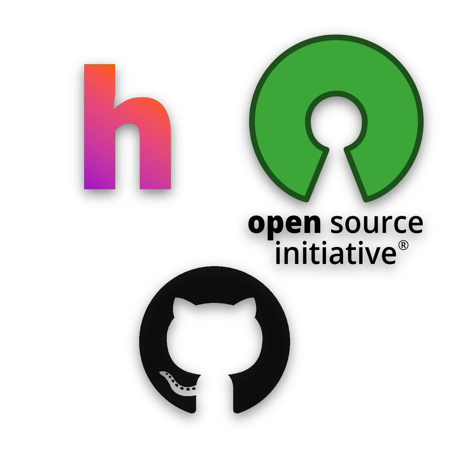 hdoc logo with Open Source Initiative and GitHub logos.